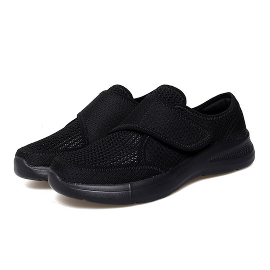 Damen Bequeme Slip-On Freizeitschuhe mit verstellbarem Klettverschluss EB