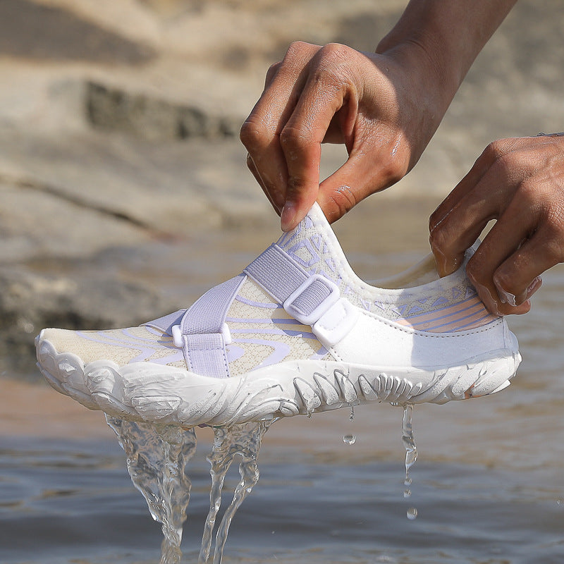 Damen Schwimmschuhe mit verstellbarem Klettverschluss und rutschfester Sohle EB