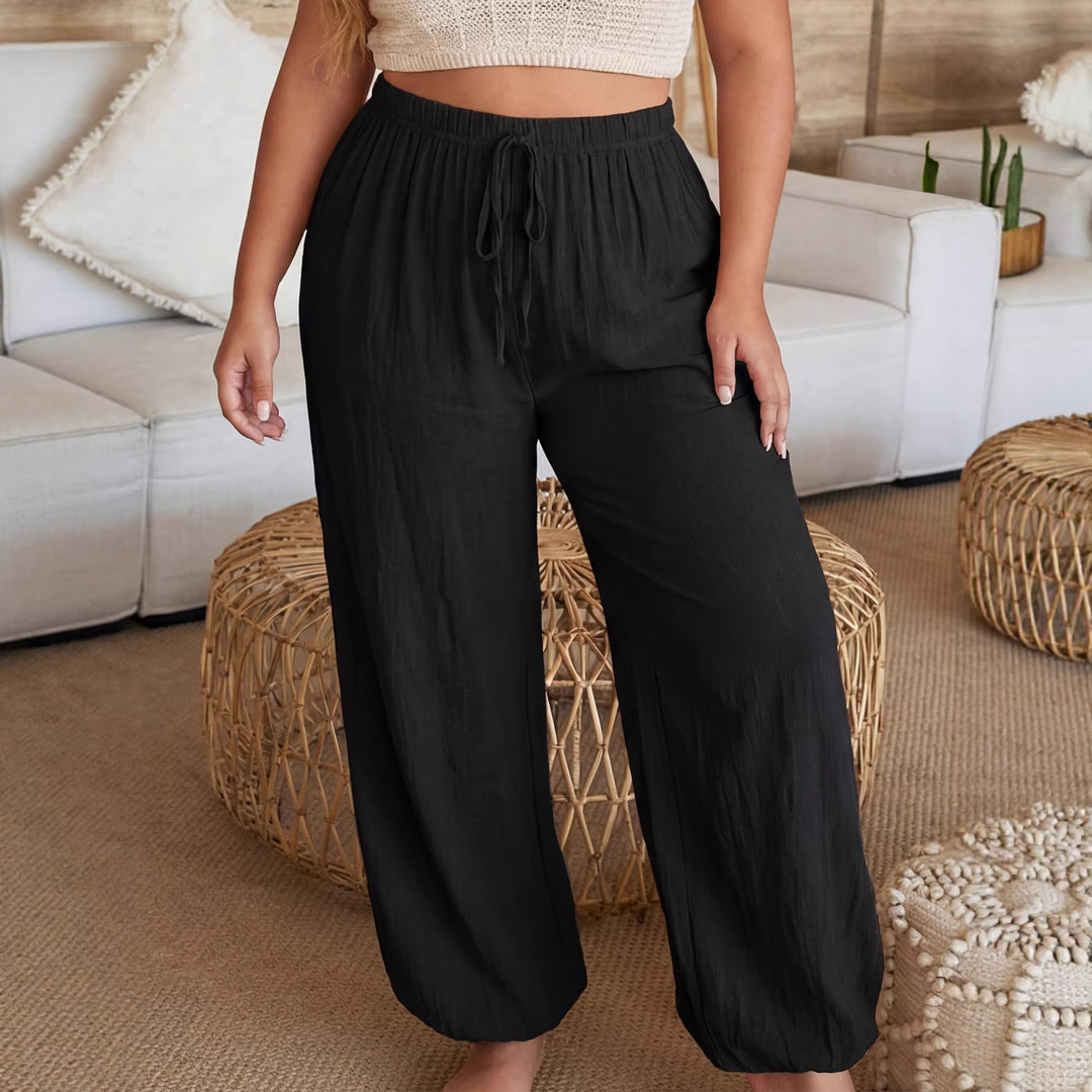 Damen luftige Freizeithose mit elastischem Bund EB