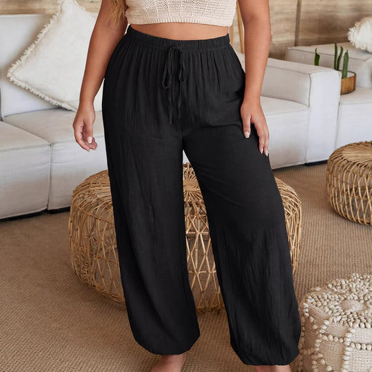 Damen luftige Freizeithose mit elastischem Bund EB