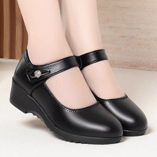 Damen Komfortable und elegante Mary Jane Schuhe mit modischem Riemen EB