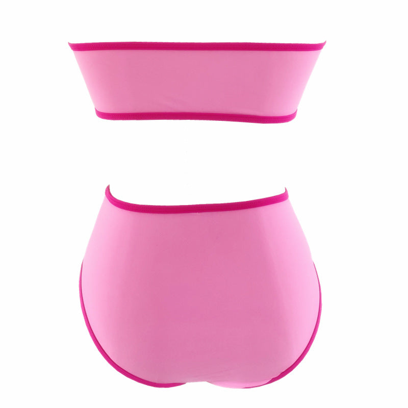 Damen Bandeau-Bikini mit hohem Bund und eleganten Akzenten EB