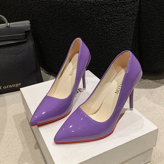 Damen Elegante High Heels mit spitz zulaufender Vorderkappe und transparentem Absatz EB