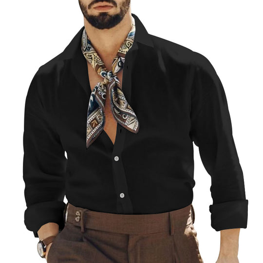 Herren elegantes Langarmhemd mit modernem Design und praktischen Details EB