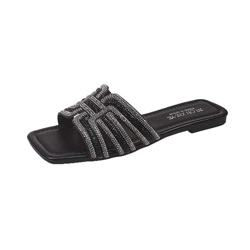 Damen Glamouröse Zehentrenner-Sandalen EB