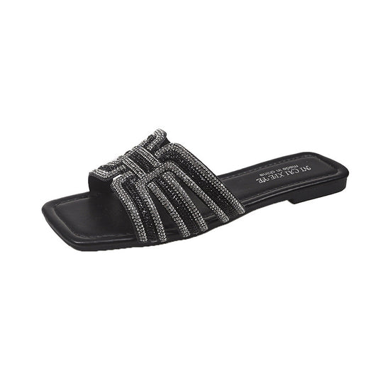 Damen Glamouröse Zehentrenner-Sandalen EB