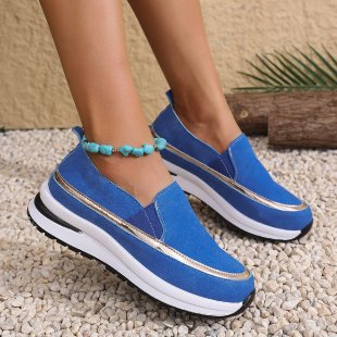 Damen Slip-On Sneakers mit modernem Design und stoßdämpfender Sohle EB