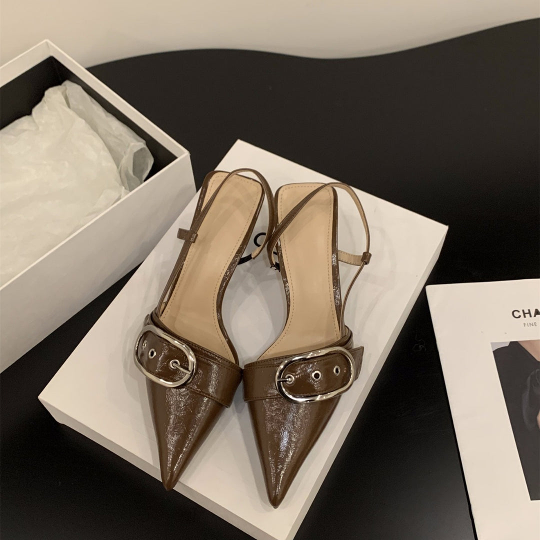 Damen Slingback-Pumps mit modischer Schnalle EB