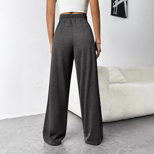 Damen Bequeme Freizeithose mit elastischem Bund und weitem Schnitt EB