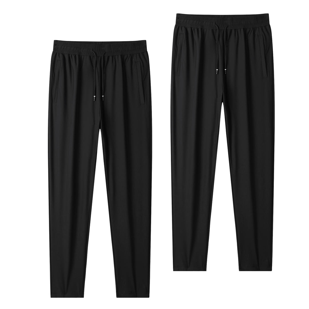 Herren leichte tapered Jogginghose mit elastischem Komfortbund, Kordelzug und seitlichen Eingrifftaschen EB