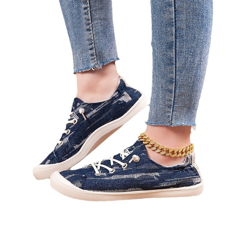 Damen lässige Sneaker mit atmungsaktiver Obermaterialstruktur und flexiblem Fußbett EB