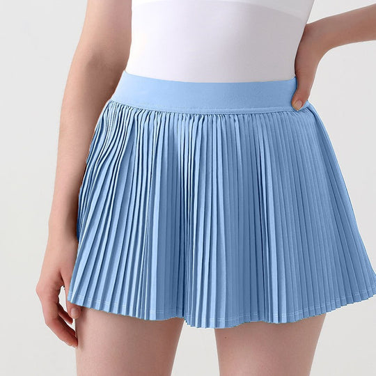 Damen Plissierter Minirock mit elastischem Bund und leichten Stoff EB