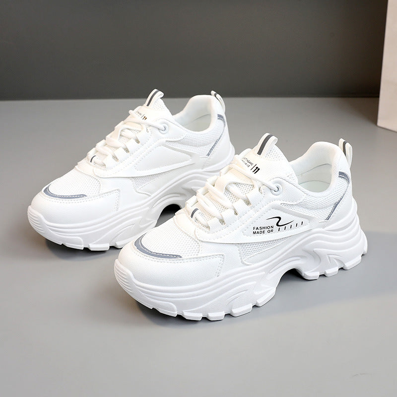 Damen modische Chunky Sneakers mit trendigem Design und stoßdämpfender Sohle EB