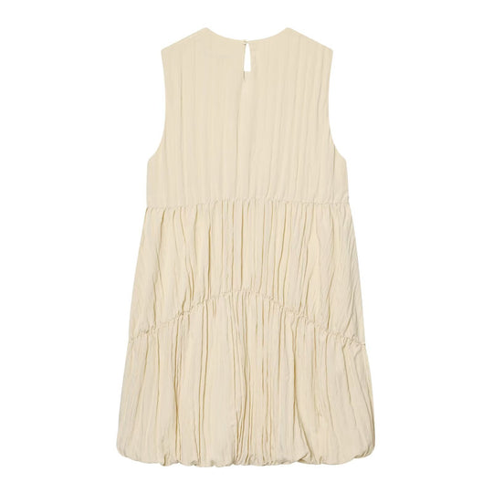Damen luftiges Maxikleid mit plissierten Details und schmeichelndem Schnitt EB