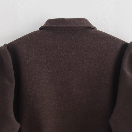 Damen lässige Fleecejacke mit hohem Kragen und innenliegendem Taschen EB