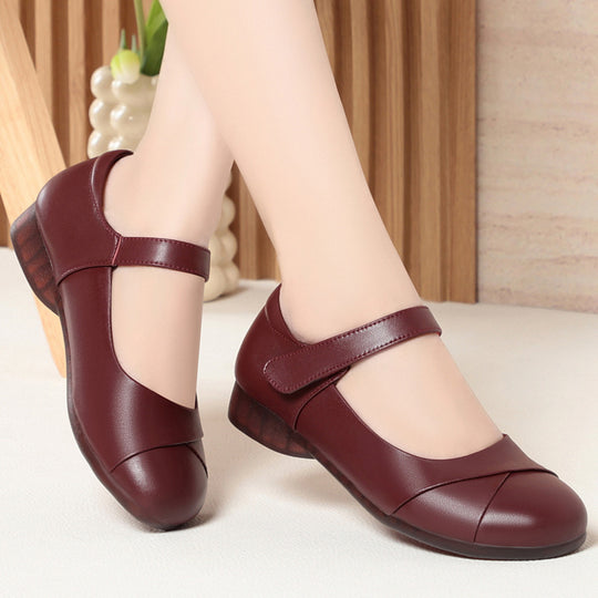 Damen Mary Jane Ballerinas mit bequemem Riemen und flexiblem Fußbett EB