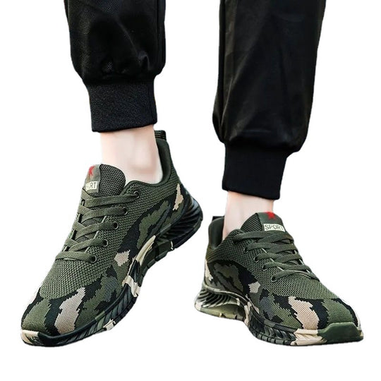 Damen Sportliche Sneakers mit Camouflage-Design und komfortabler Dämpfung EB