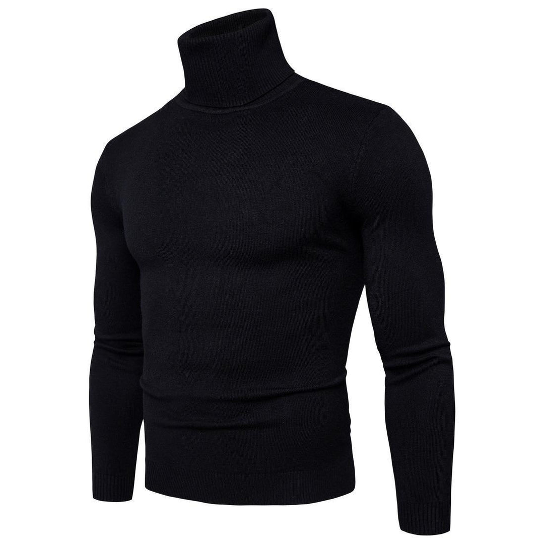 Herren nan figurbetonter Rollkragenpullover aus Feinstrick mit elastischer Passform EB