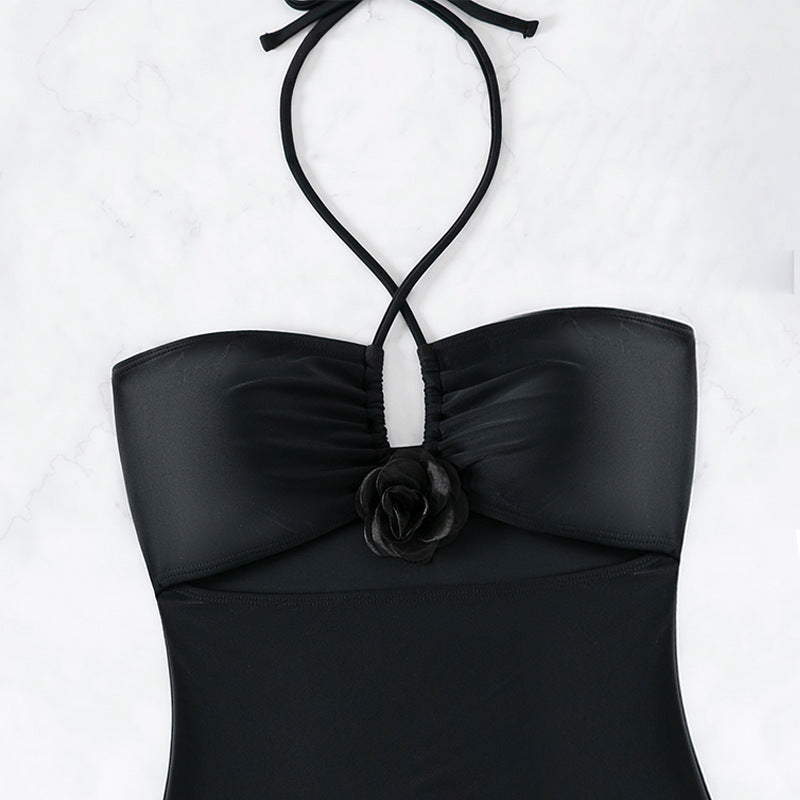 Damen eleganter Cut-Out Einteiler Badeanzug mit verstellbaren Trägern EB