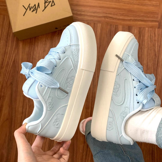 Damen Sportliche Sneakers mit floralem Print und dämpfender Sohle EB