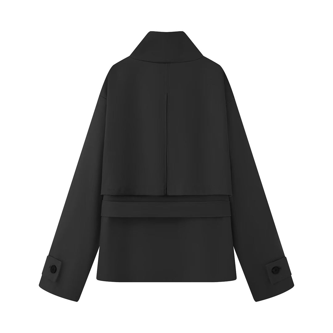 Damen modische Utility-Jacke mit hohem Kragen EB