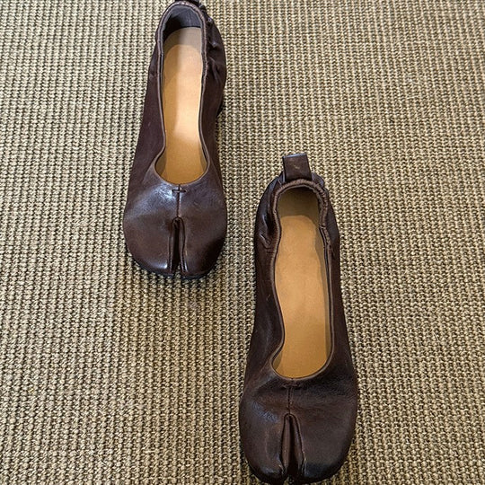 Damen Modische Ballerinas mit elegantem Schnitt und hohem Absatz EB