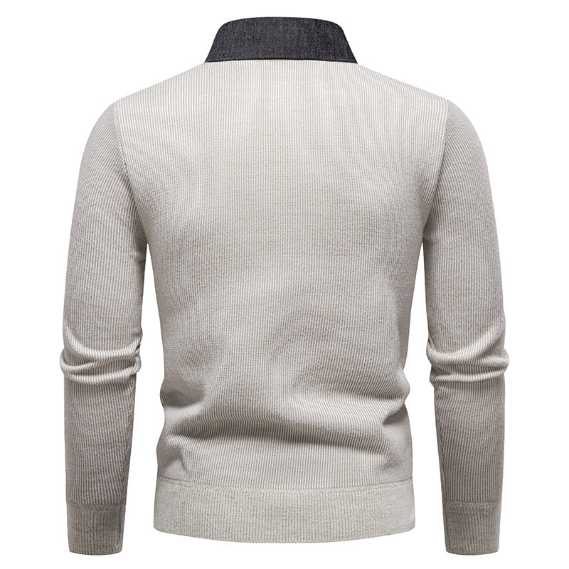 Herren modischer Pullover mit modernem Kragen und hochwertigem Material EB
