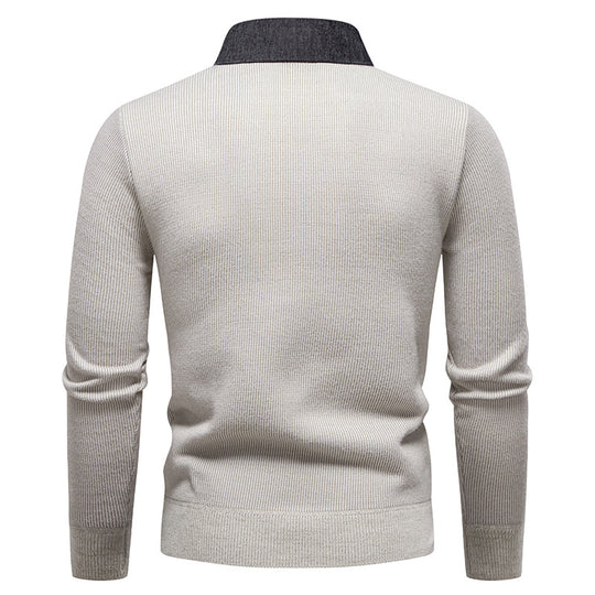 Herren modischer Pullover mit modernem Kragen und hochwertigem Material EB
