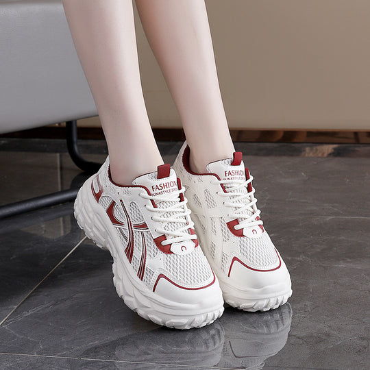 Damen Sportliche Chunky Sneaker mit atmungsaktivem Mesh-Obermaterial und federleichtem Dämpfungssystem EB