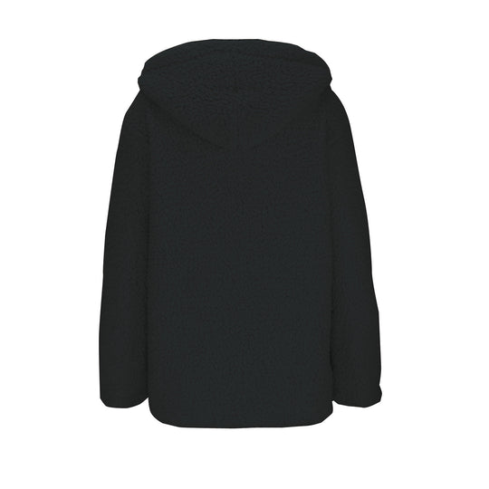 Damen kuschelige Fleecejacke mit Kapuze und praktischen Taschen EB