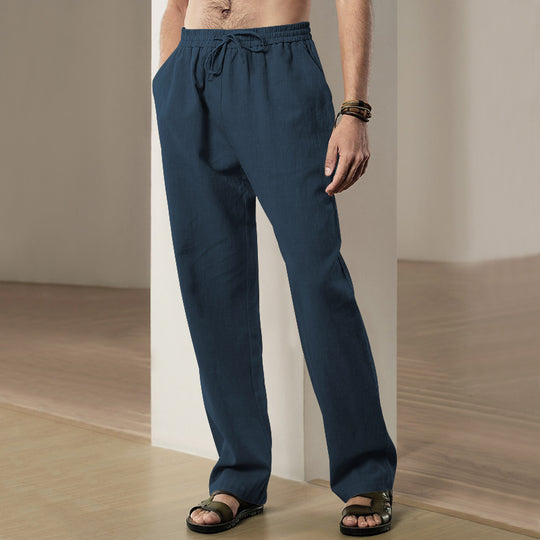 Herren entspannte Freizeithose mit elastischem Bund und praktischen Taschen EB