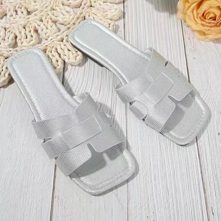 Damen Komfortable Slidesandalen mit modischem Riemen-Design EB