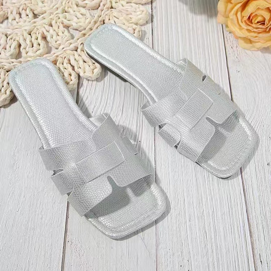 Damen Komfortable Slidesandalen mit modischem Riemen-Design EB