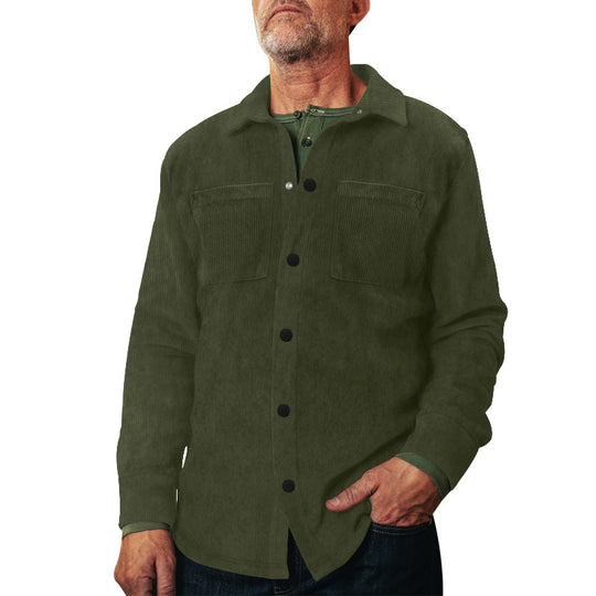Herren leichte Baumwolljacke mit doppelten Brusttaschen EB