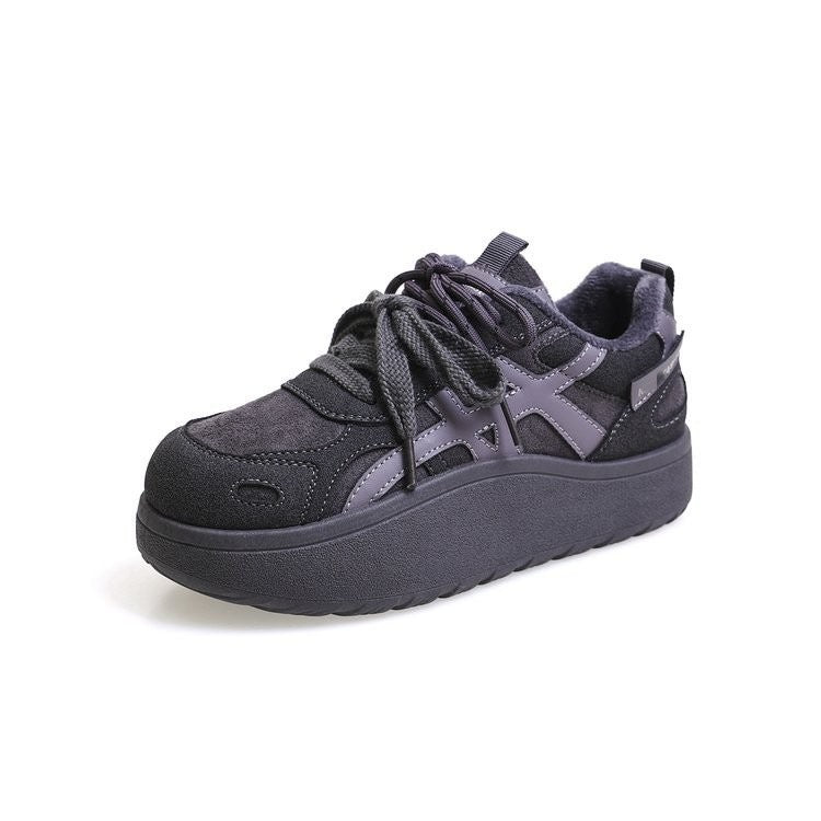 Damen Modische Sneakers mit warmem Innenfutter und elastischem Schnürsystem EB