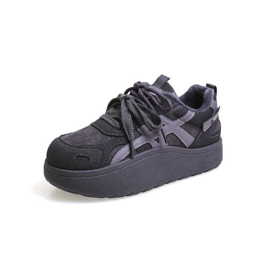 Damen Modische Sneakers mit warmem Innenfutter und elastischem Schnürsystem EB