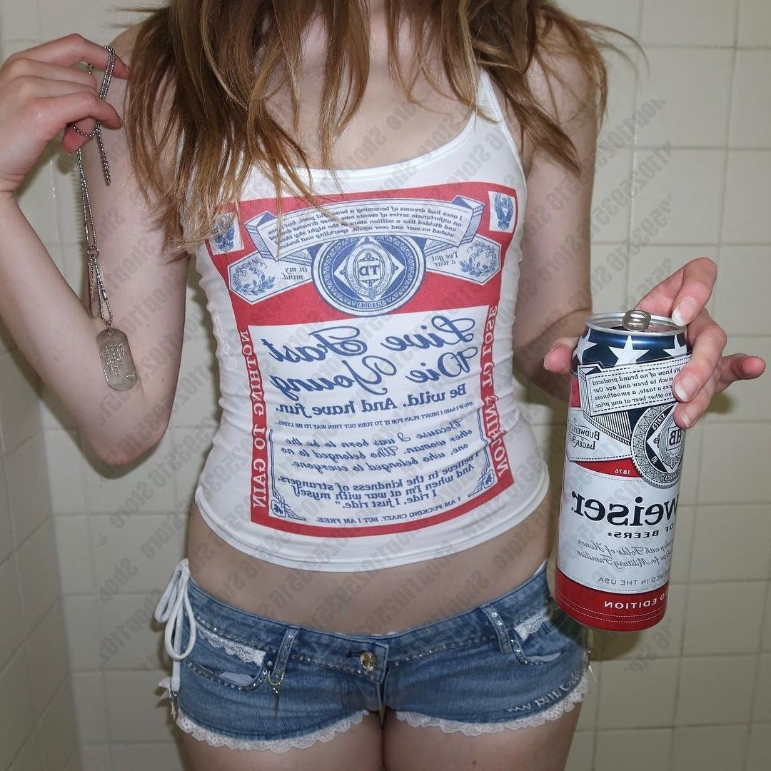 Damen ärmelloses Tanktop mit kreativem Druck EB