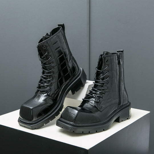 Damen robuste und stylishe Stiefel mit Reißverschluss EB