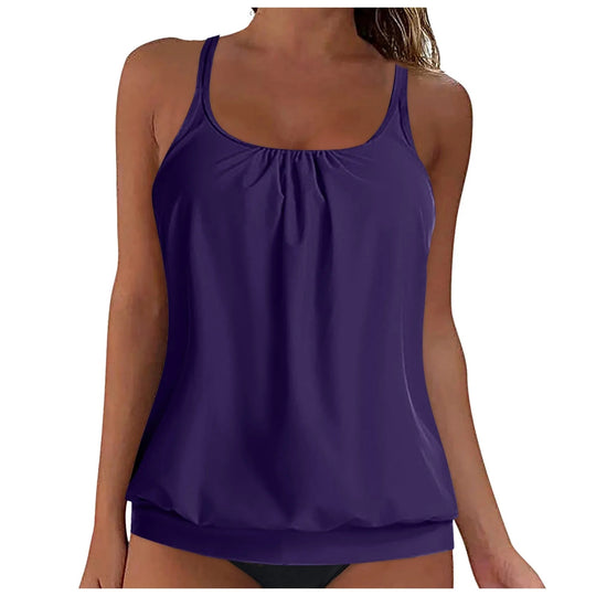 Damen lässiges Top mit gerafftem Saum EB