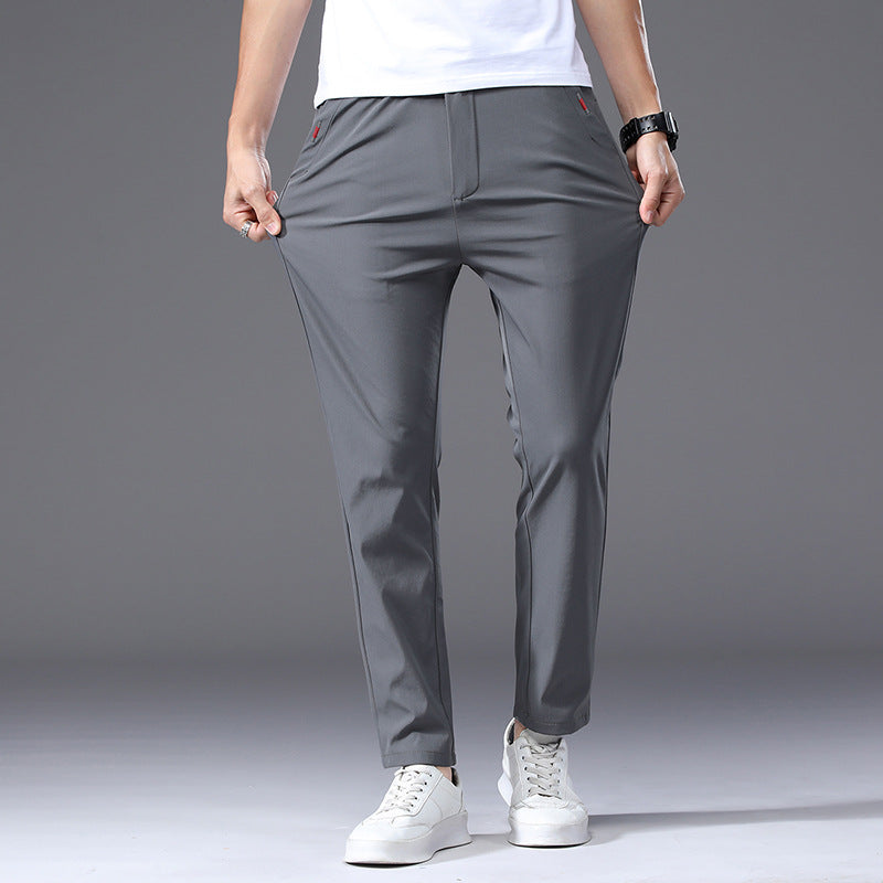Herren modische und bequeme Chino-Hose mit elastischem Bund EB