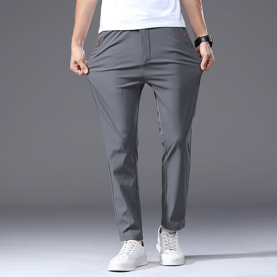 Herren modische und bequeme Chino-Hose mit elastischem Bund EB