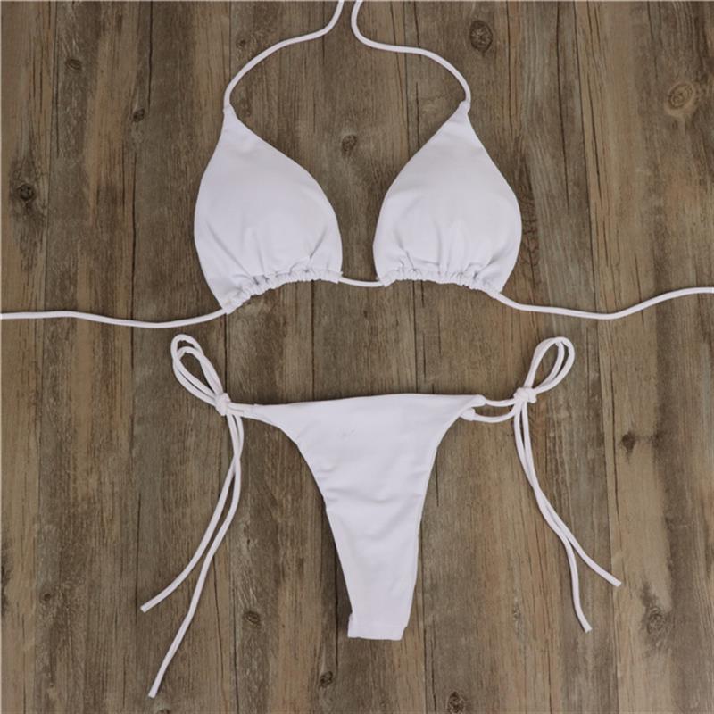 Damen Bikini-Set mit verstellbaren Trägern und minimalistischem Design EB