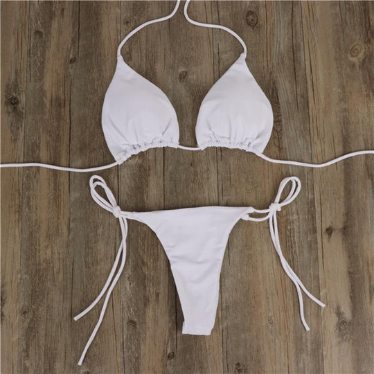 Damen Bikini-Set mit verstellbaren Trägern und minimalistischem Design EB