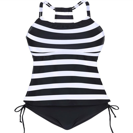 Damen Tankini-Set mit verstellbaren Trägern und raffinierten Details EB