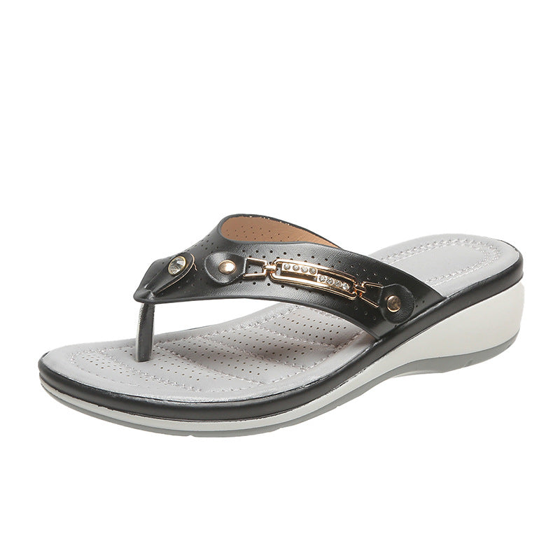 Damen Wedge-Sandaletten mit präziser Fußbetttechnologie und stilvollem Riemendesign EB