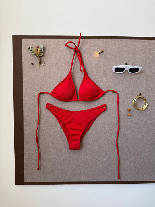 Damen Triangel-Bikini mit Raffung EB