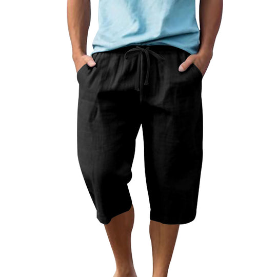 Herren leichte Freizeithose mit elastischem Bund und praktischen Taschen EB