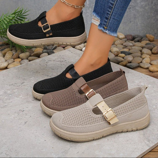 Damen atmungsaktive Schnürschuhe mit sportlichem Design und komfortablem Fußbett EB
