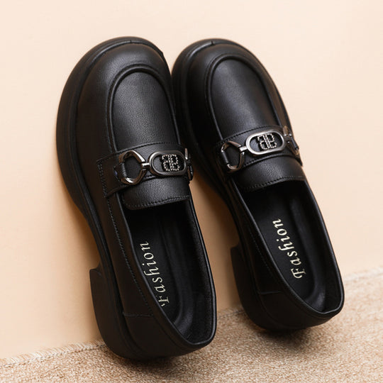 Damen Modische Loafers mit edel verzierten Schnallen EB