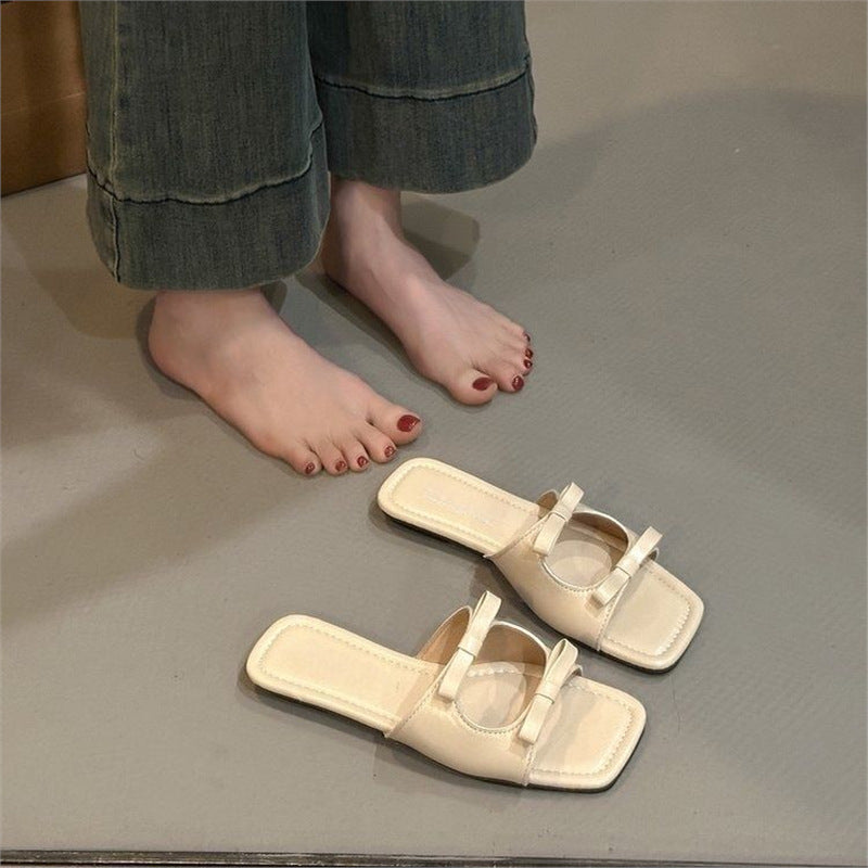 Damen modische Riemchensandalen mit eleganten Schleifen EB